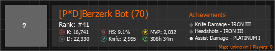 [P*D]Berzerk Bot (70) Stats Banner
