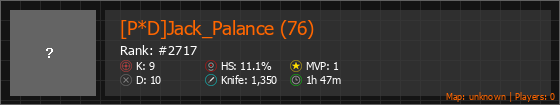 [P*D]Jack_Palance (76) Stats Banner