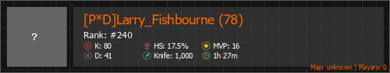 [P*D]Larry_Fishbourne (78) Stats Banner