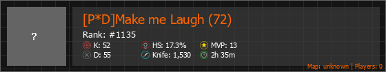 [P*D]Make me Laugh (72) Stats Banner