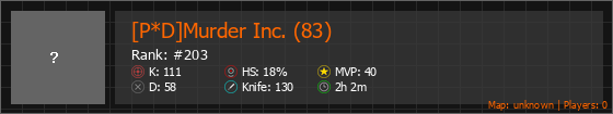 [P*D]Murder Inc. (83) Stats Banner