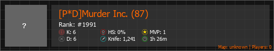 [P*D]Murder Inc. (87) Stats Banner