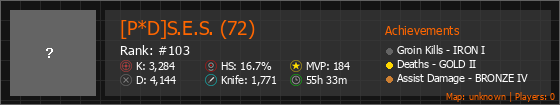 [P*D]S.E.S. (72) Stats Banner