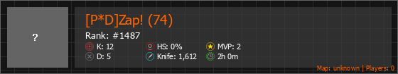 [P*D]Zap! (74) Stats Banner