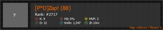 [P*D]Zap! (88) Stats Banner