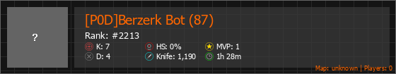 [P0D]Berzerk Bot (87) Stats Banner