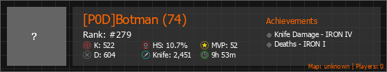 [P0D]Botman (74) Stats Banner