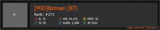 [P0D]Botman (87) Stats Banner