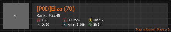 [P0D]Eliza (70) Stats Banner