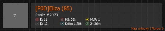 [P0D]Eliza (85) Stats Banner