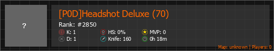 [P0D]Headshot Deluxe (70) Stats Banner