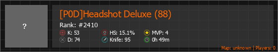 [P0D]Headshot Deluxe (88) Stats Banner