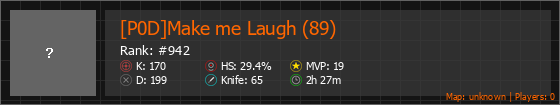 [P0D]Make me Laugh (89) Stats Banner