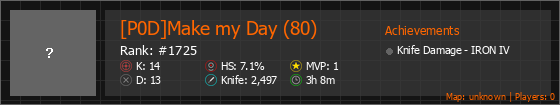 [P0D]Make my Day (80) Stats Banner