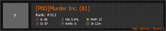 [P0D]Murder Inc. (81) Stats Banner