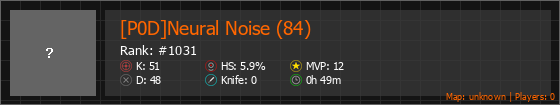 [P0D]Neural Noise (84) Stats Banner