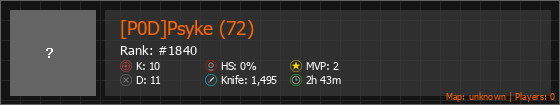 [P0D]Psyke (72) Stats Banner