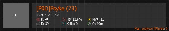 [P0D]Psyke (73) Stats Banner