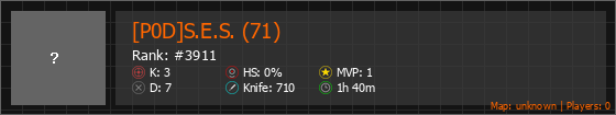 [P0D]S.E.S. (71) Stats Banner
