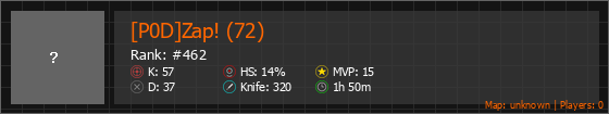 [P0D]Zap! (72) Stats Banner