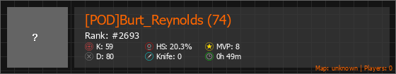 [POD]Burt_Reynolds (74) Stats Banner