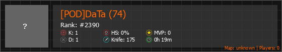 [POD]DaTa (74) Stats Banner