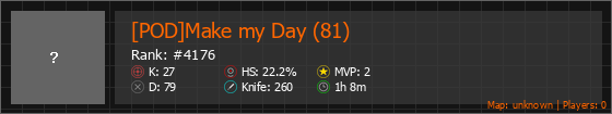 [POD]Make my Day (81) Stats Banner
