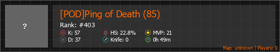 [POD]Ping of Death (85) Stats Banner