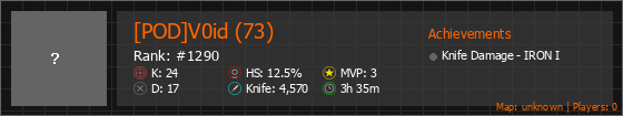 [POD]V0id (73) Stats Banner