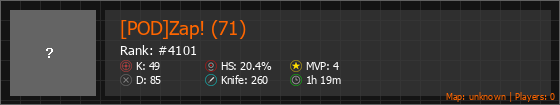 [POD]Zap! (71) Stats Banner