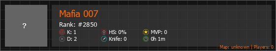 Mafia 007 Stats Banner